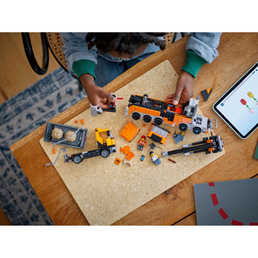 ［想樂］全新 樂高 LEGO 60467 City 城市 配備起重機的重型道路救援拖吊車-細節圖8