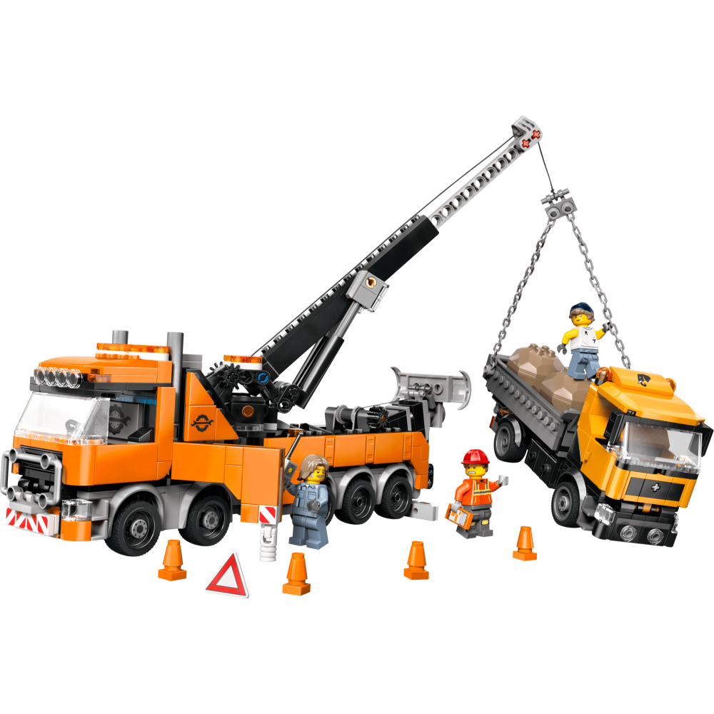 ［想樂］全新 樂高 LEGO 60467 City 城市 配備起重機的重型道路救援拖吊車-細節圖3
