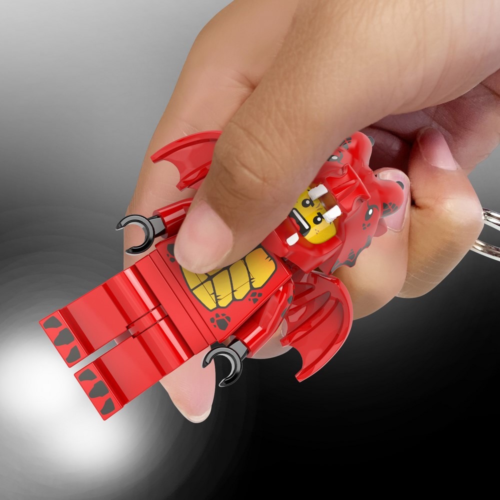［想樂］『LED鑰匙圈』全新 樂高 LEGO LED LGL KE196H 紅飛龍男孩 鑰匙圈-細節圖4