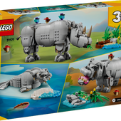 ［想樂］全新 樂高 LEGO 31171 Creator 三合一 野生動物：雄壯犀牛和小鳥-細節圖2