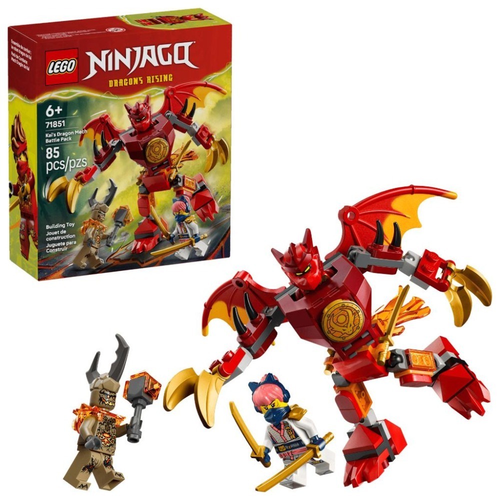 ［想樂］全新 樂高 LEGO 71851 Ninjago 忍者 赤地的猛龍機械人戰鬥組-細節圖8