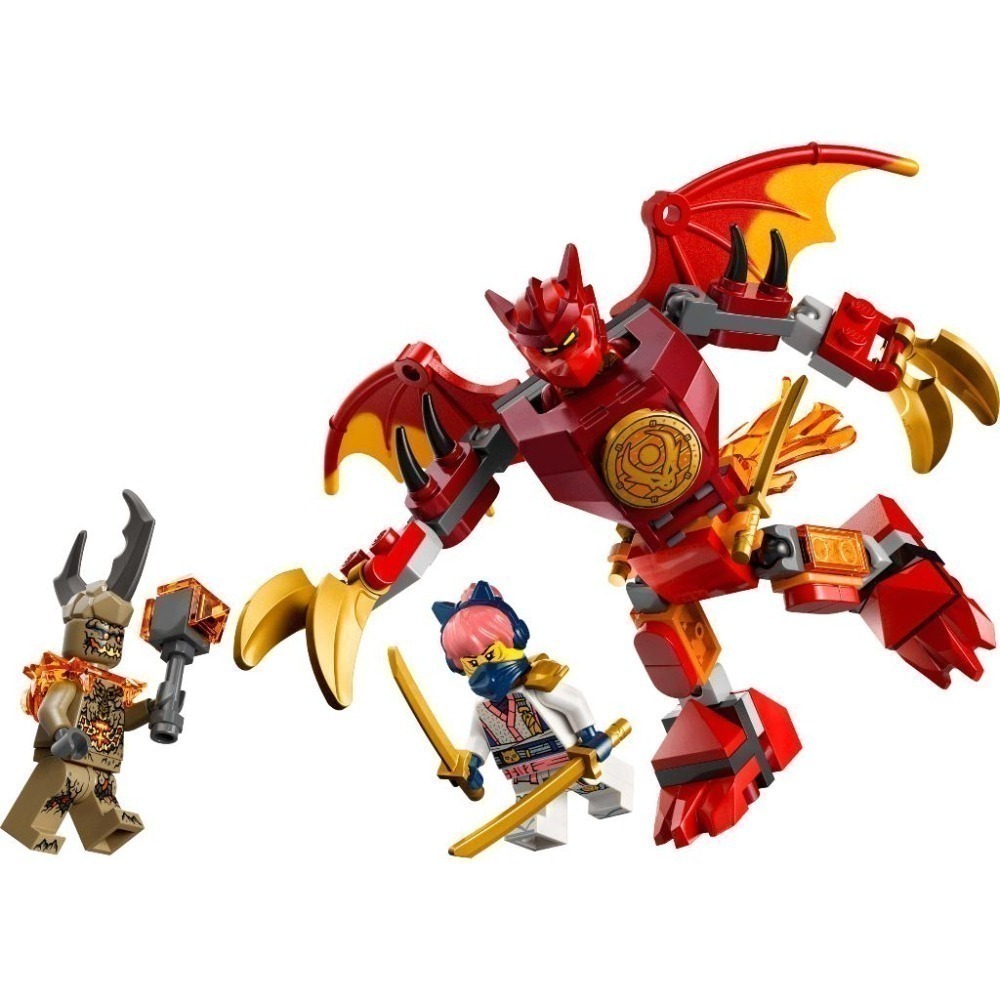 ［想樂］全新 樂高 LEGO 71851 Ninjago 忍者 赤地的猛龍機械人戰鬥組-細節圖3