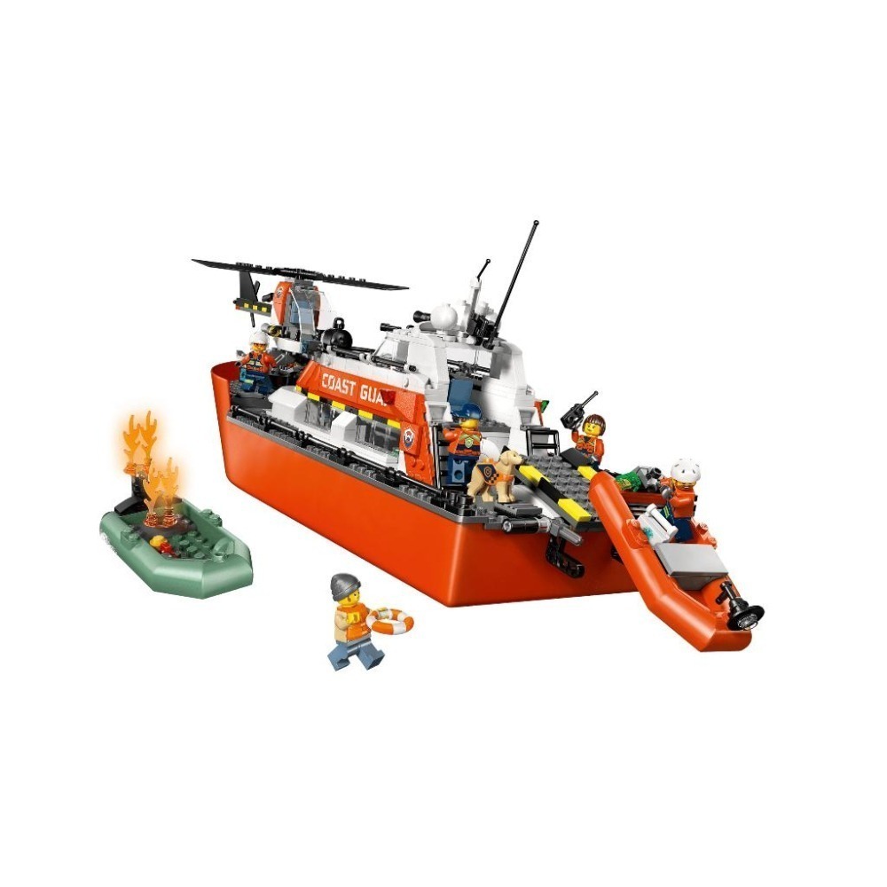 ［想樂］全新 樂高 LEGO 60504 City 城市 海岸巡防隊救援船和直升機-細節圖5