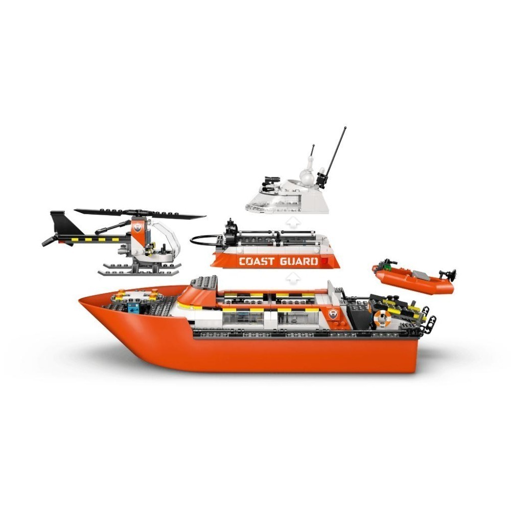 ［想樂］全新 樂高 LEGO 60504 City 城市 海岸巡防隊救援船和直升機-細節圖6