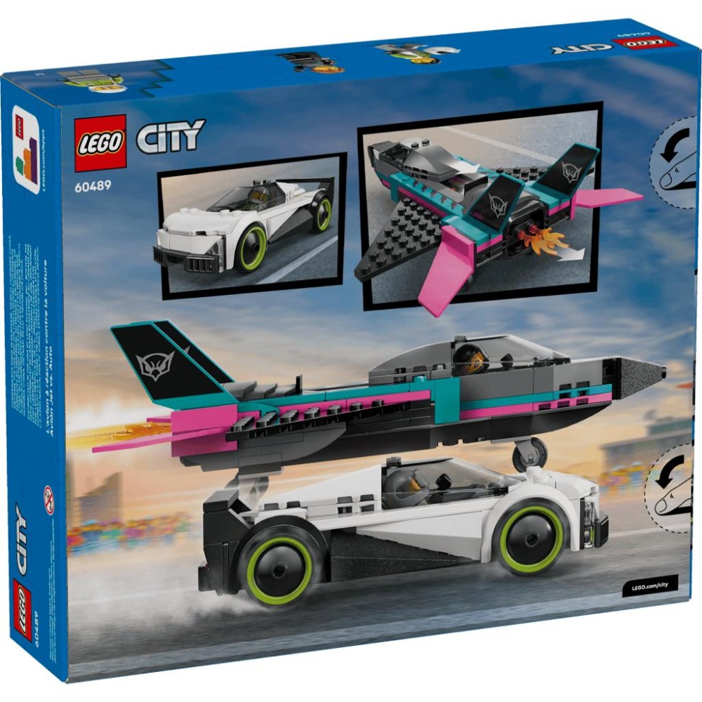 ［想樂］全新 樂高 LEGO 60489 City 城市 噴射機 vs. 汽車-細節圖2