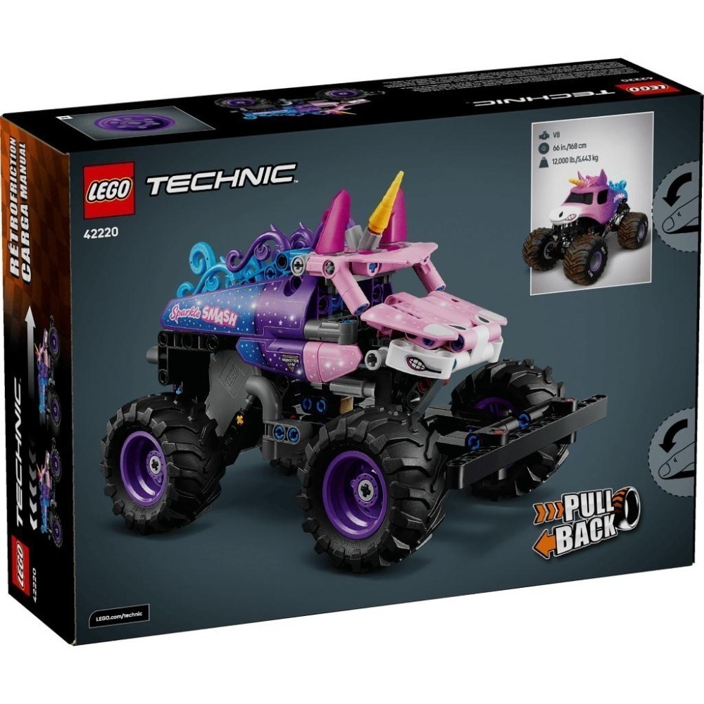 ［想樂］全新 樂高 LEGO 42220 Technic 科技 Monster Jam Sparkle Smash 迴力車-細節圖2