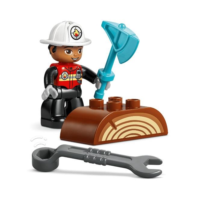 ［想樂］全新 樂高 LEGO 10473 DUPLO 得寶 附水管消防車和消防員-細節圖6