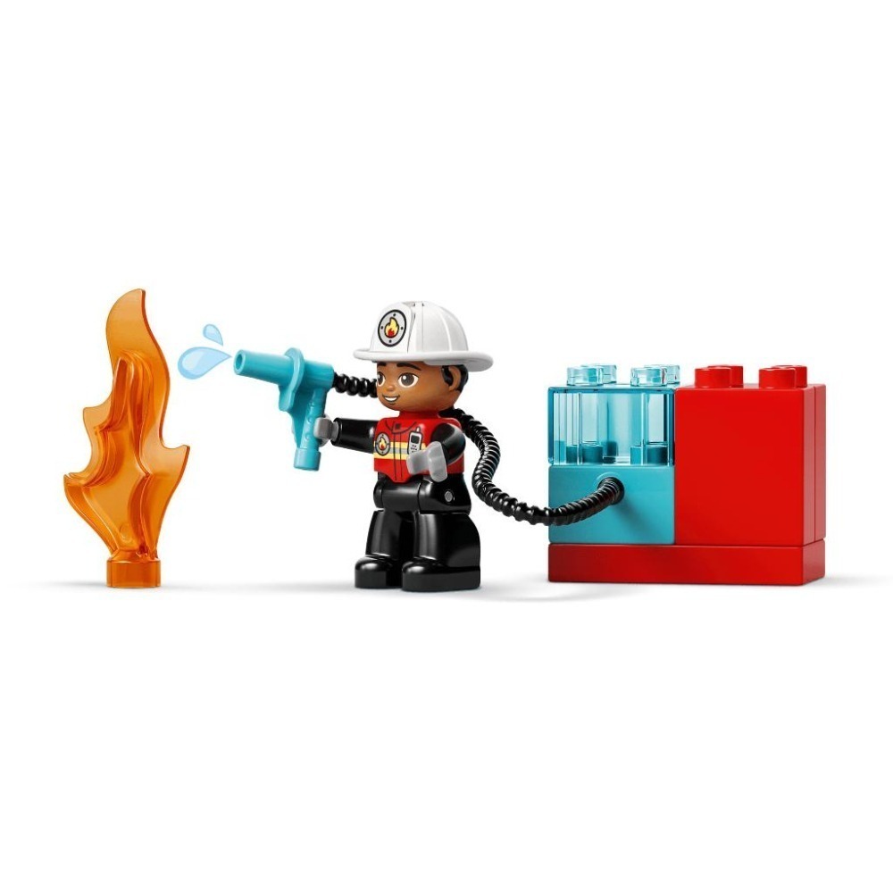 ［想樂］全新 樂高 LEGO 10473 DUPLO 得寶 附水管消防車和消防員-細節圖4