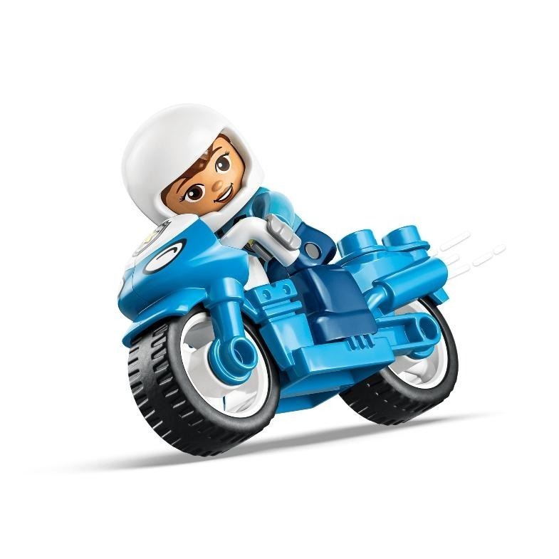 ［想樂］全新 樂高 LEGO 10471 DUPLO 得寶 藍色警用摩托車-細節圖4