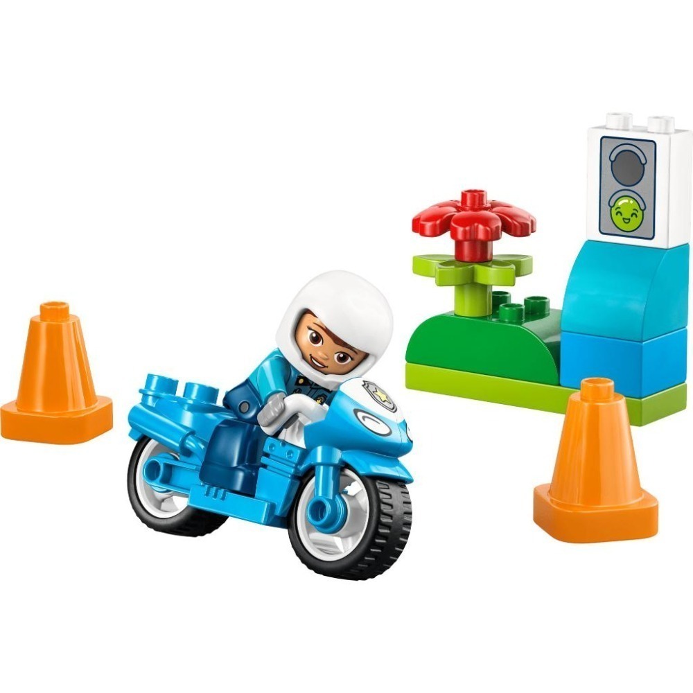 ［想樂］全新 樂高 LEGO 10471 DUPLO 得寶 藍色警用摩托車-細節圖3