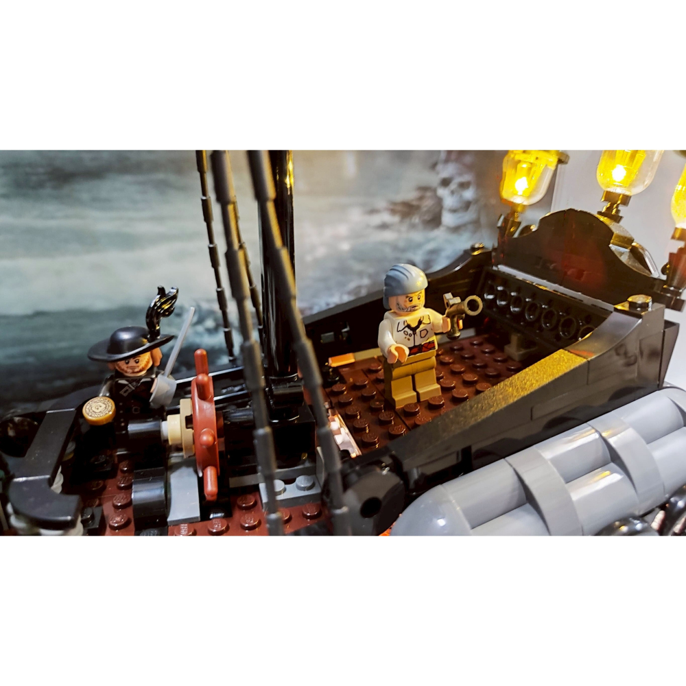 ［想樂］ [不含積木]  WBS 樂光 10365 黑珍珠 專用燈組 紙片燈 樂光燈 專用防塵盒 展示盒 壓克力-細節圖7