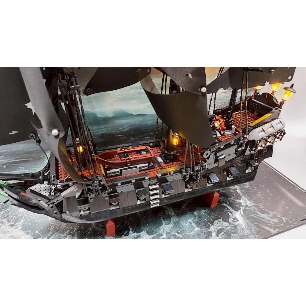 ［想樂］ [不含積木]  WBS 樂光 10365 黑珍珠 專用燈組 紙片燈 樂光燈 專用防塵盒 展示盒 壓克力-規格圖7