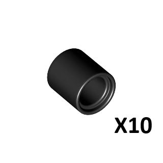 ［想樂］『零件』 全新 樂高 LEGO 科技連接 18654 黑色 深灰色-規格圖3