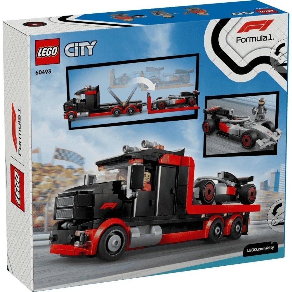 ［想樂］全新 樂高 LEGO 60493 City 城市 F1展示用卡車與 Audi F1 賽車 (盒損)-細節圖2
