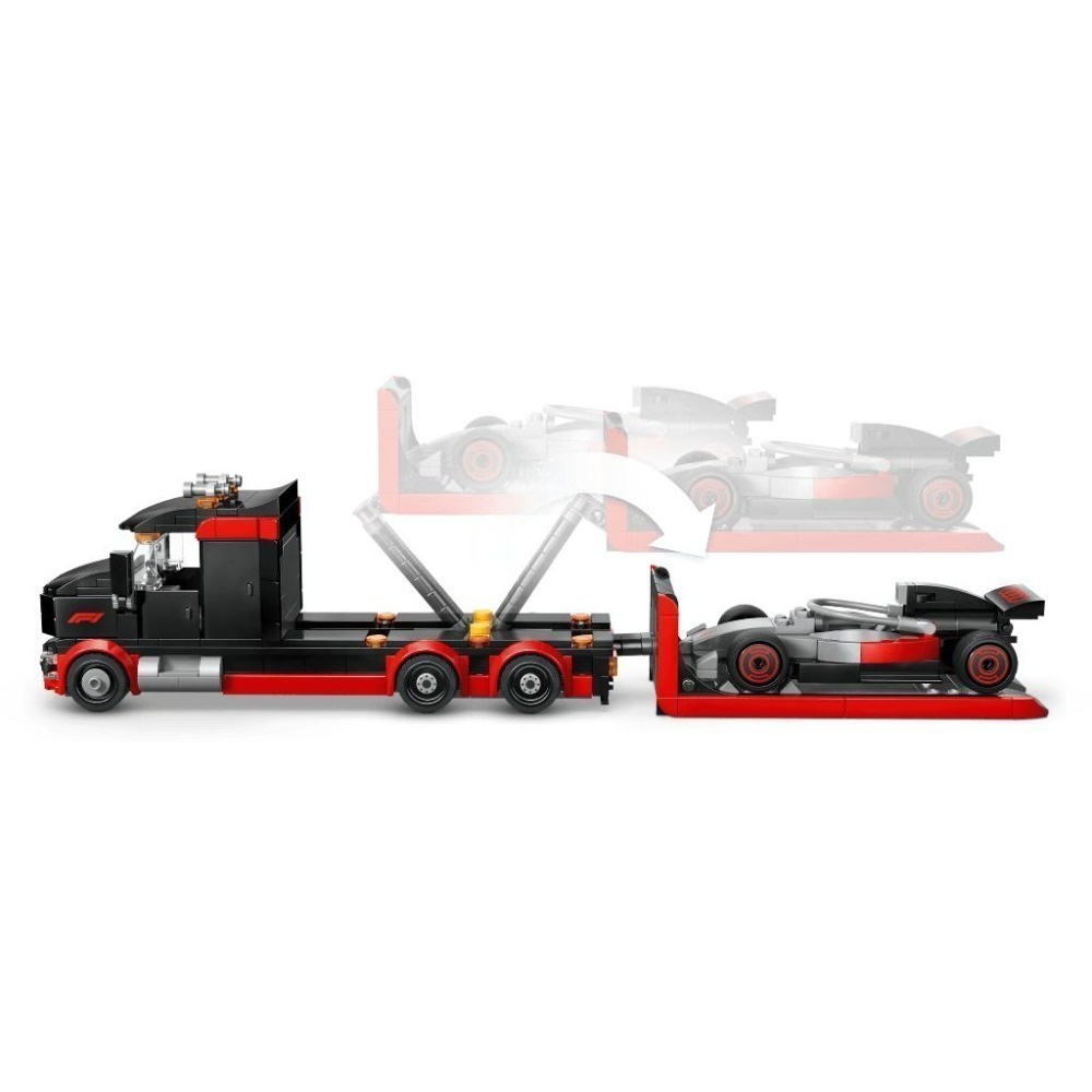 ［想樂］全新 樂高 LEGO 60493 City 城市 F1展示用卡車與 Audi F1 賽車 (盒損)-細節圖4