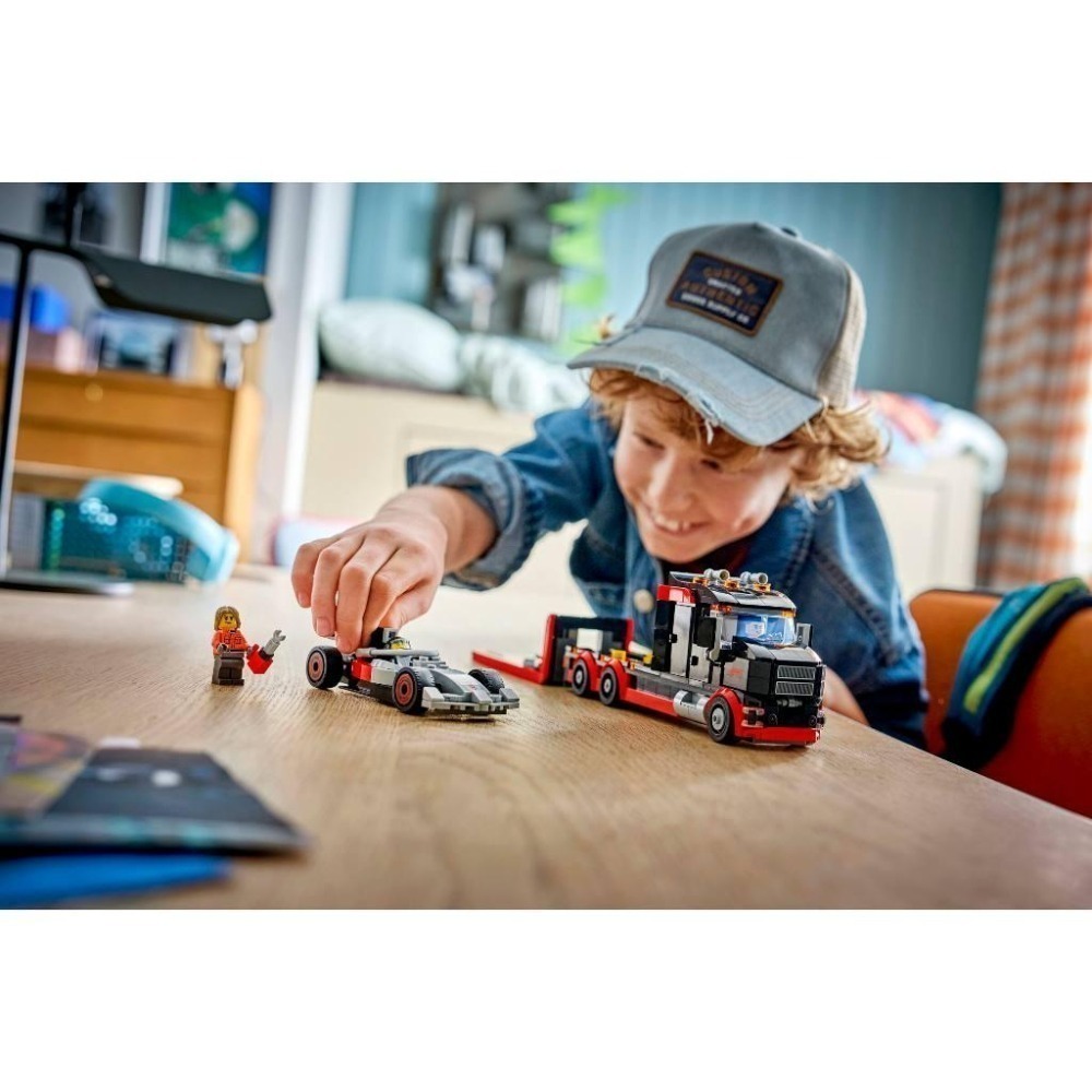 ［想樂］全新 樂高 LEGO 60493 City 城市 F1展示用卡車與 Audi F1 賽車 (盒損)-細節圖8