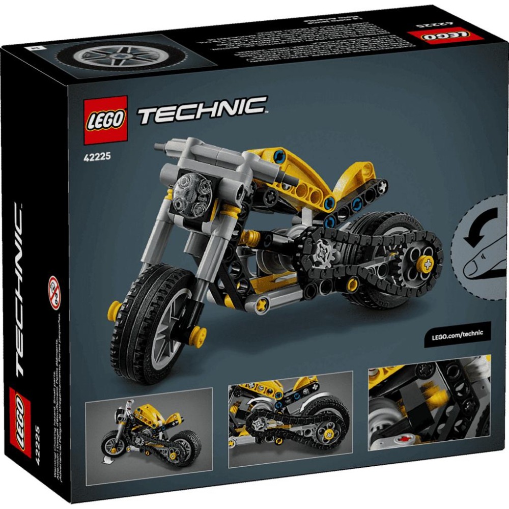 ［想樂］全新 樂高 LEGO 42225 Technic 科技 黃色摩托車-細節圖2