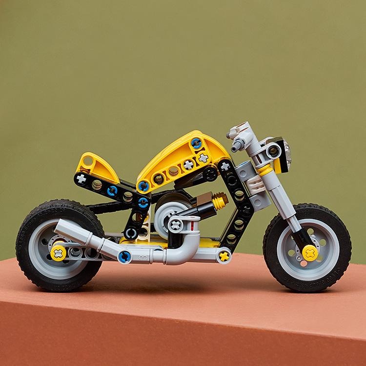 ［想樂］全新 樂高 LEGO 42225 Technic 科技 黃色摩托車-細節圖4
