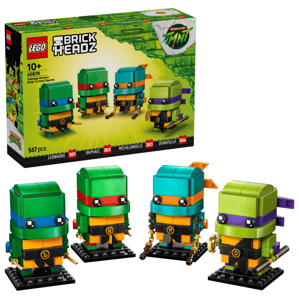 ［想樂］全新 樂高 LEGO 40878 BrickHeadz 忍者龜玩偶 李奧納多 拉斐爾 米開朗基羅 多納太羅-細節圖10