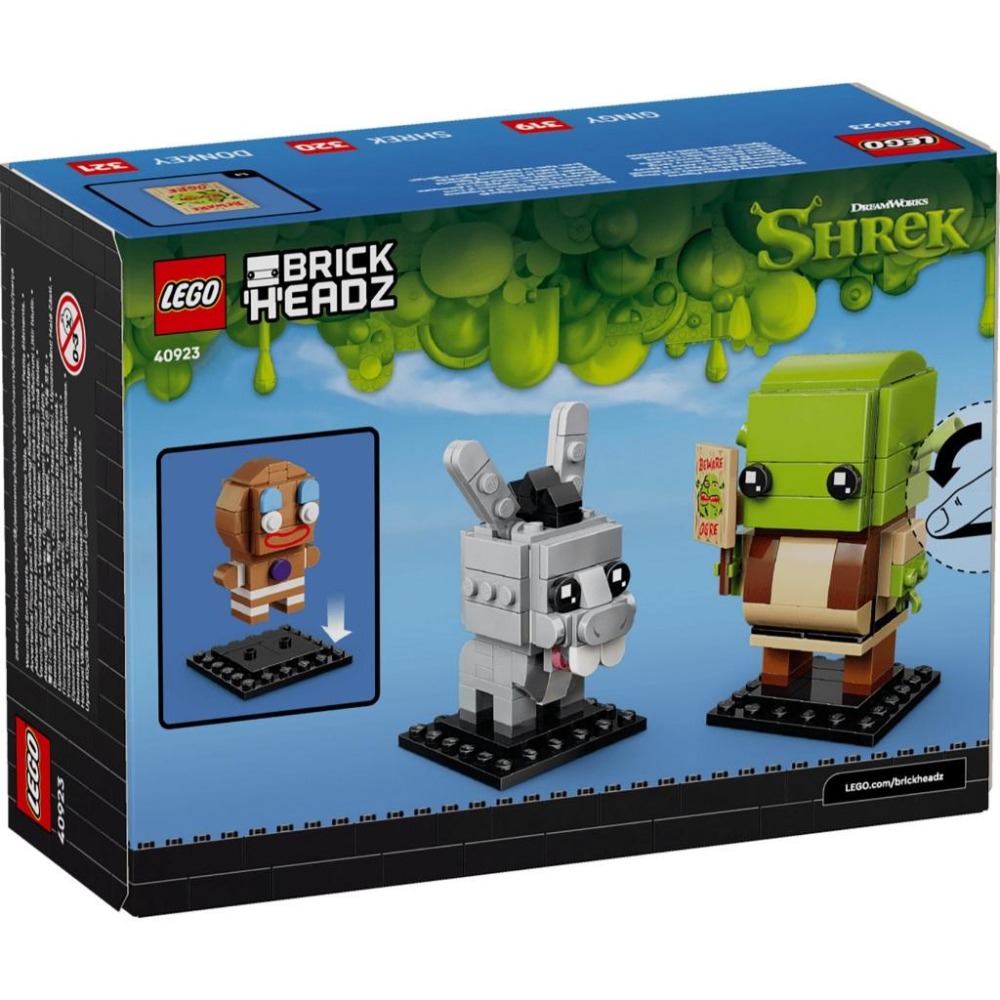 ［想樂］全新 樂高 LEGO 40923 BrickHeadz 史瑞克 驢子 小薑薑玩偶-細節圖2