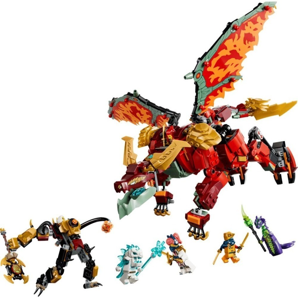 ［想樂］全新 樂高 LEGO 71868 Ninjago 忍者 野火的變形猛龍機械人-細節圖3