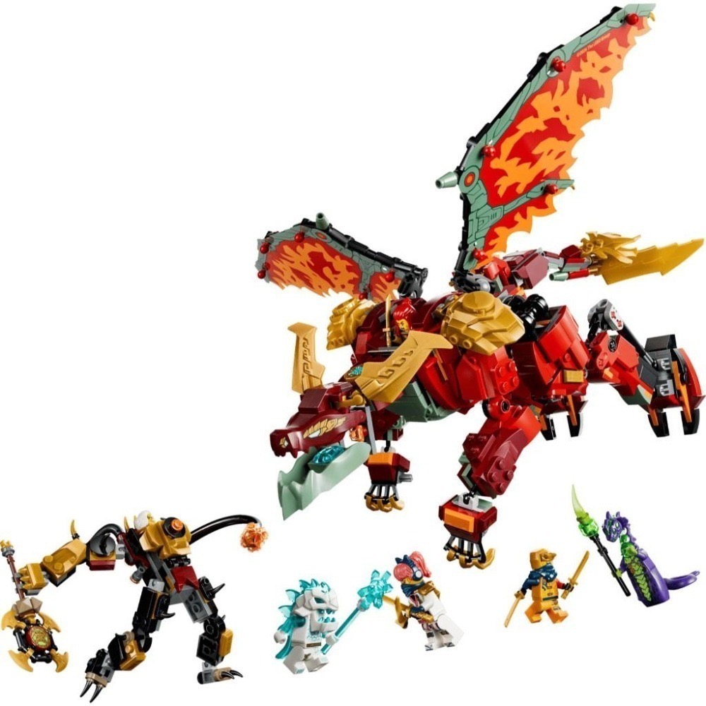 ［想樂］全新 樂高 LEGO 71868 Ninjago 忍者 野火的變形猛龍機械人-細節圖3