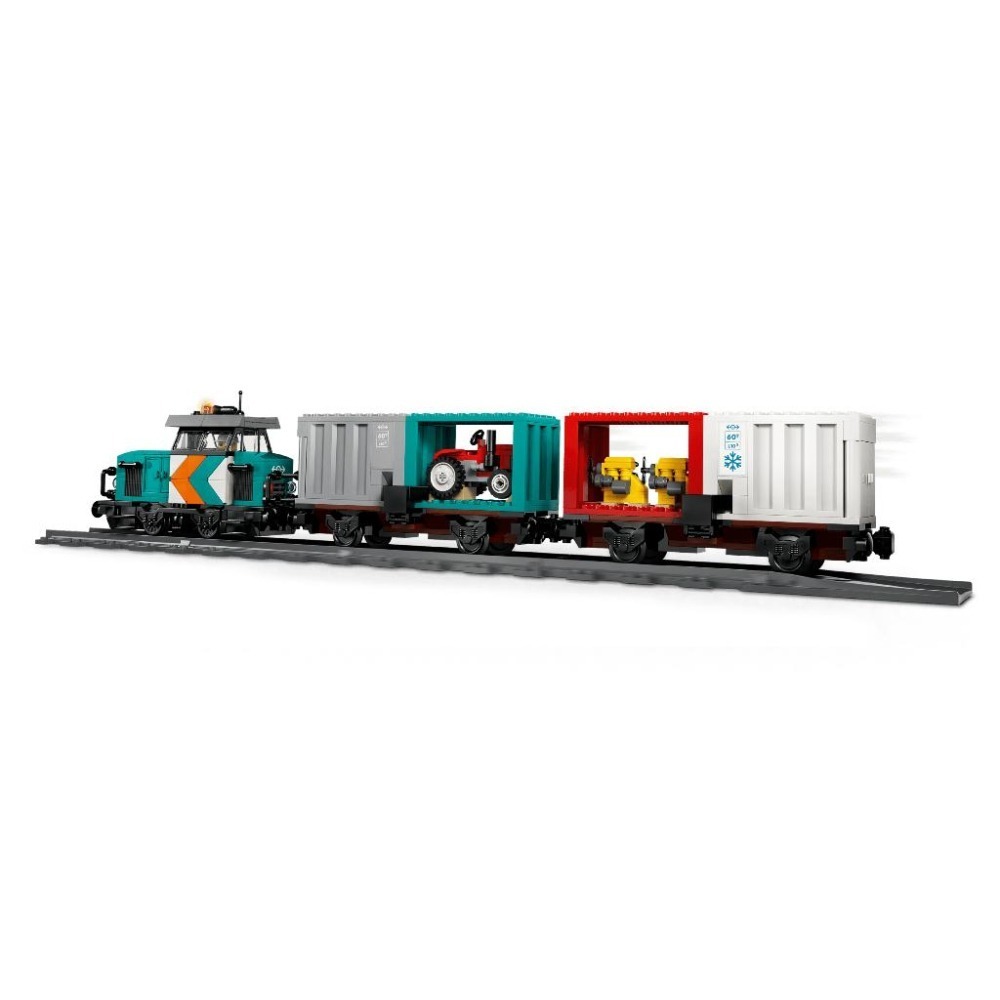 ［想樂］全新 樂高 LEGO 60509 City 城市 港口貨物列車和起重機與卡車-細節圖5