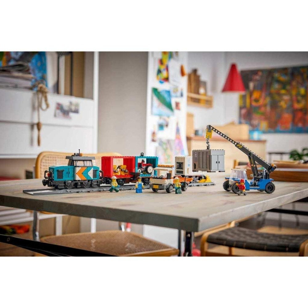 ［想樂］全新 樂高 LEGO 60509 City 城市 港口貨物列車和起重機與卡車-細節圖9