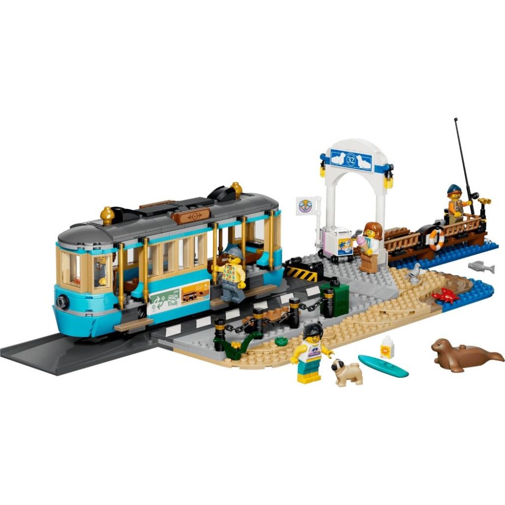 ［想樂］全新 樂高 LEGO 60506 City 城市 經典海灘路面電車-細節圖3