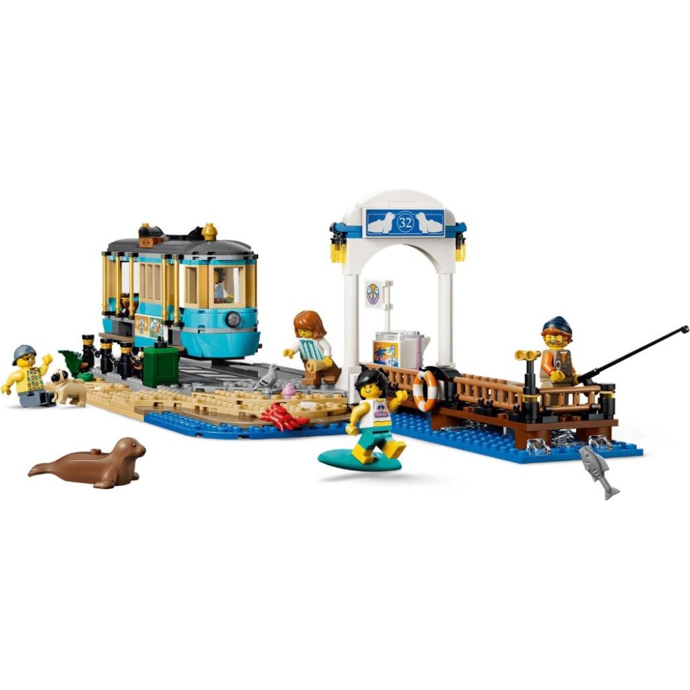 ［想樂］全新 樂高 LEGO 60506 City 城市 經典海灘路面電車-細節圖4