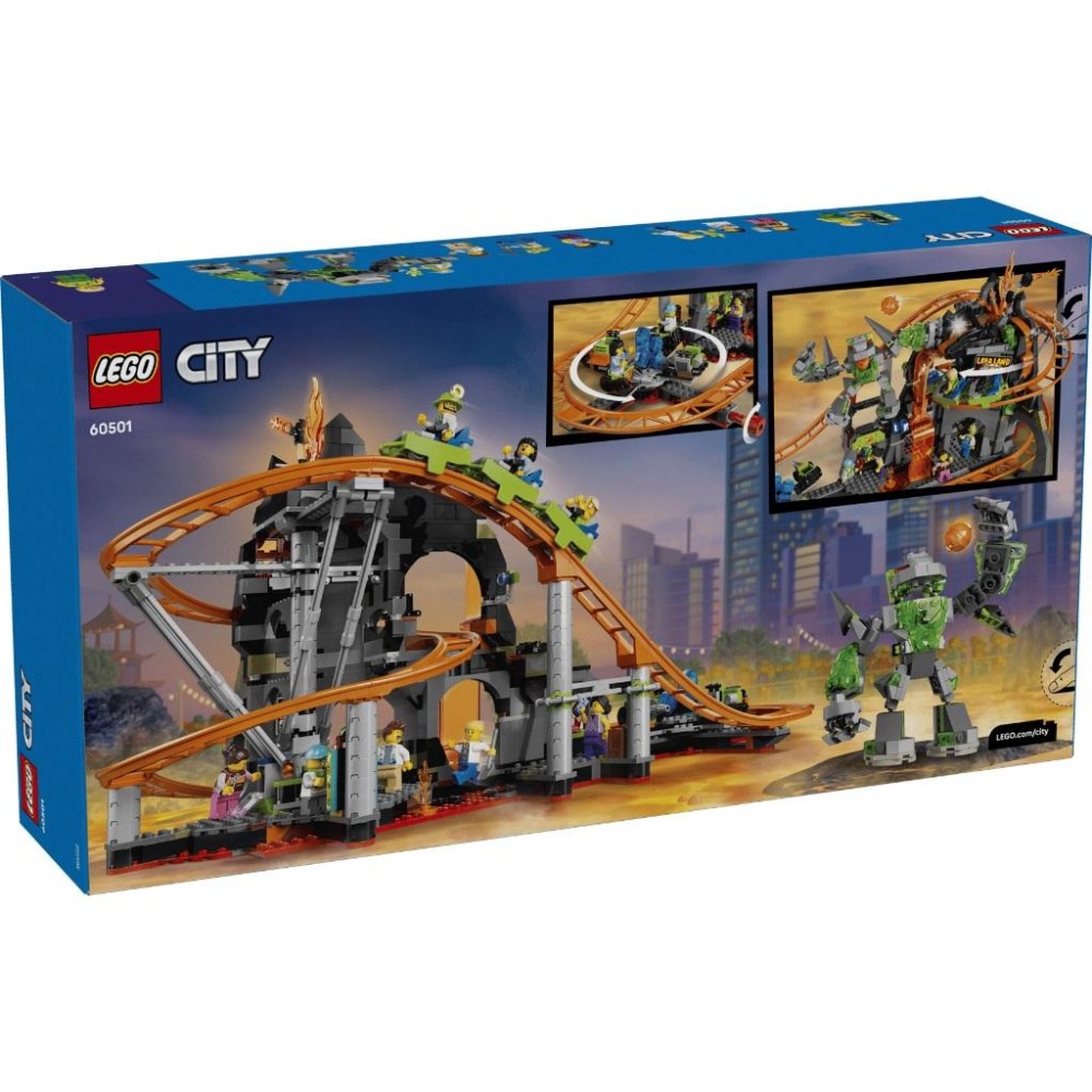 ［想樂］全新 樂高 LEGO 60501 City 城市 熔岩國度雲霄飛車樂園-細節圖2