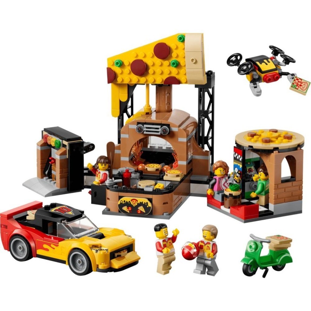 ［想樂］全新 樂高 LEGO 60496 City 城市 披薩外送體驗載具組-細節圖3