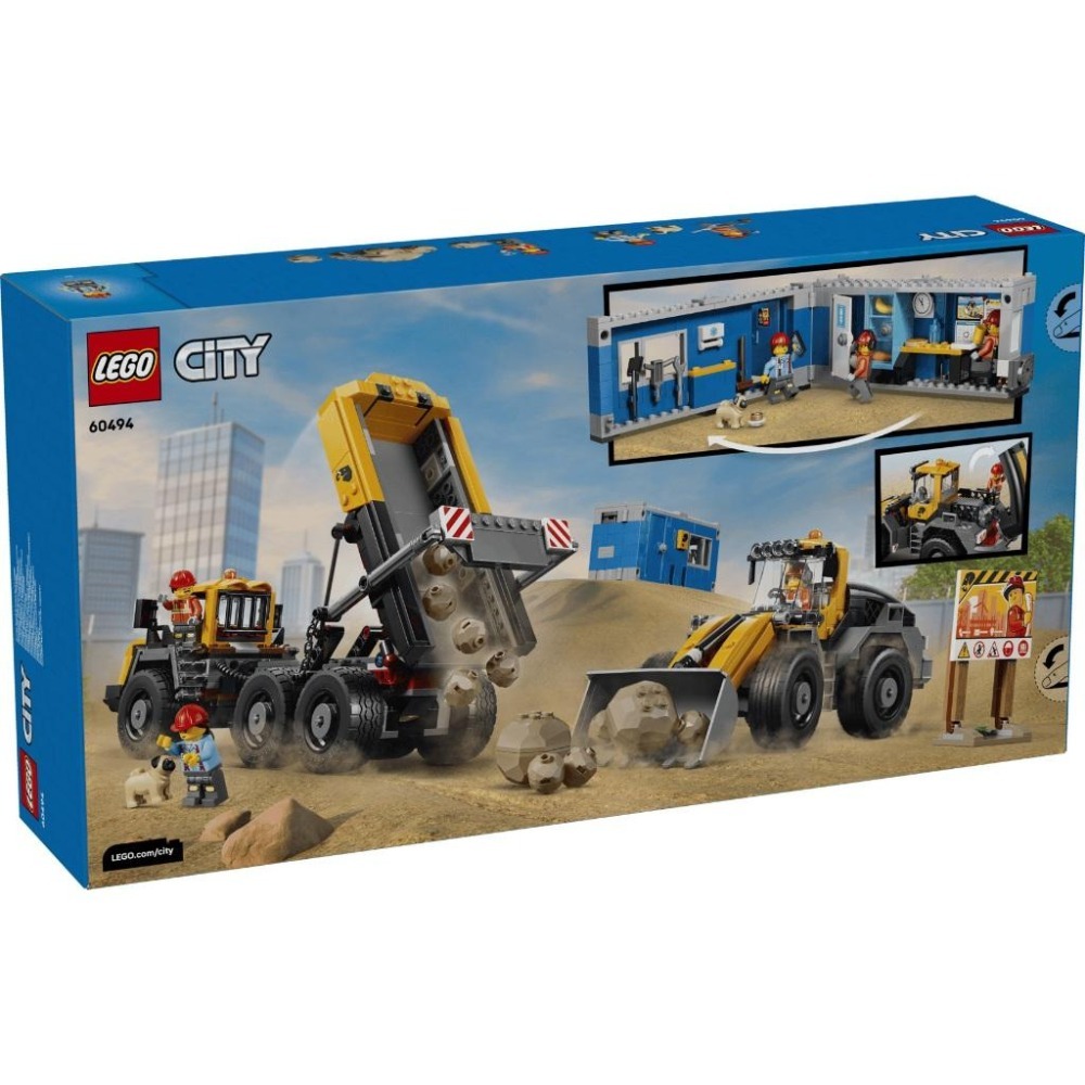 ［想樂］全新 樂高 LEGO 60494 City 城市 傾卸式卡車與前端裝載機-細節圖2