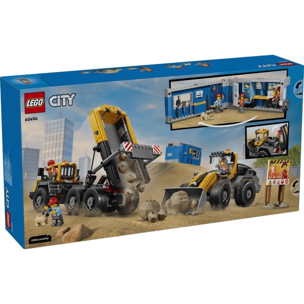 ［想樂］全新 樂高 LEGO 60494 City 城市 傾卸式卡車與前端裝載機-細節圖2