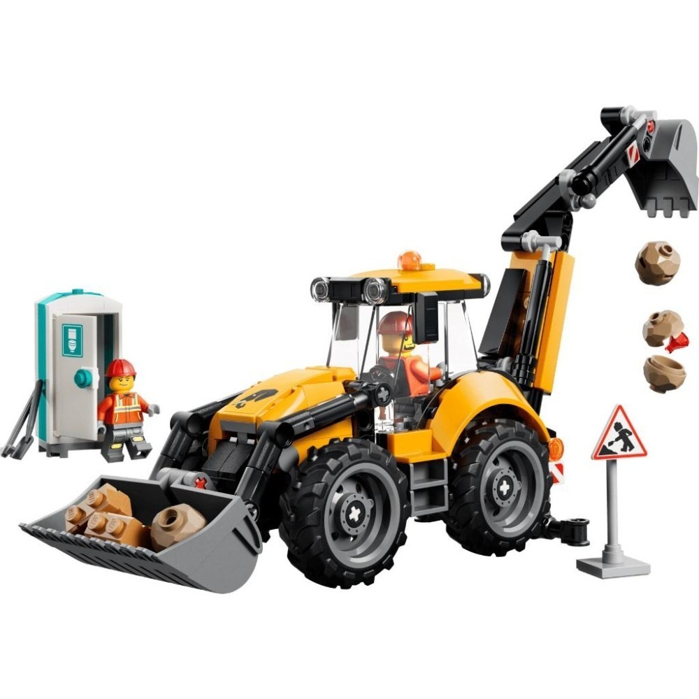 ［想樂］全新 樂高 LEGO 60480 City 城市 黃色反鏟裝載機-細節圖3