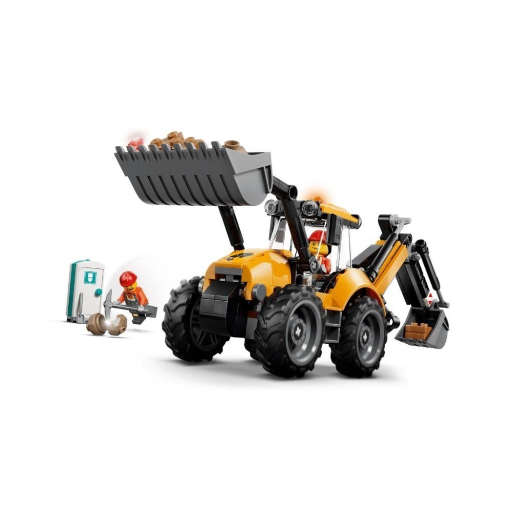 ［想樂］全新 樂高 LEGO 60480 City 城市 黃色反鏟裝載機-細節圖5