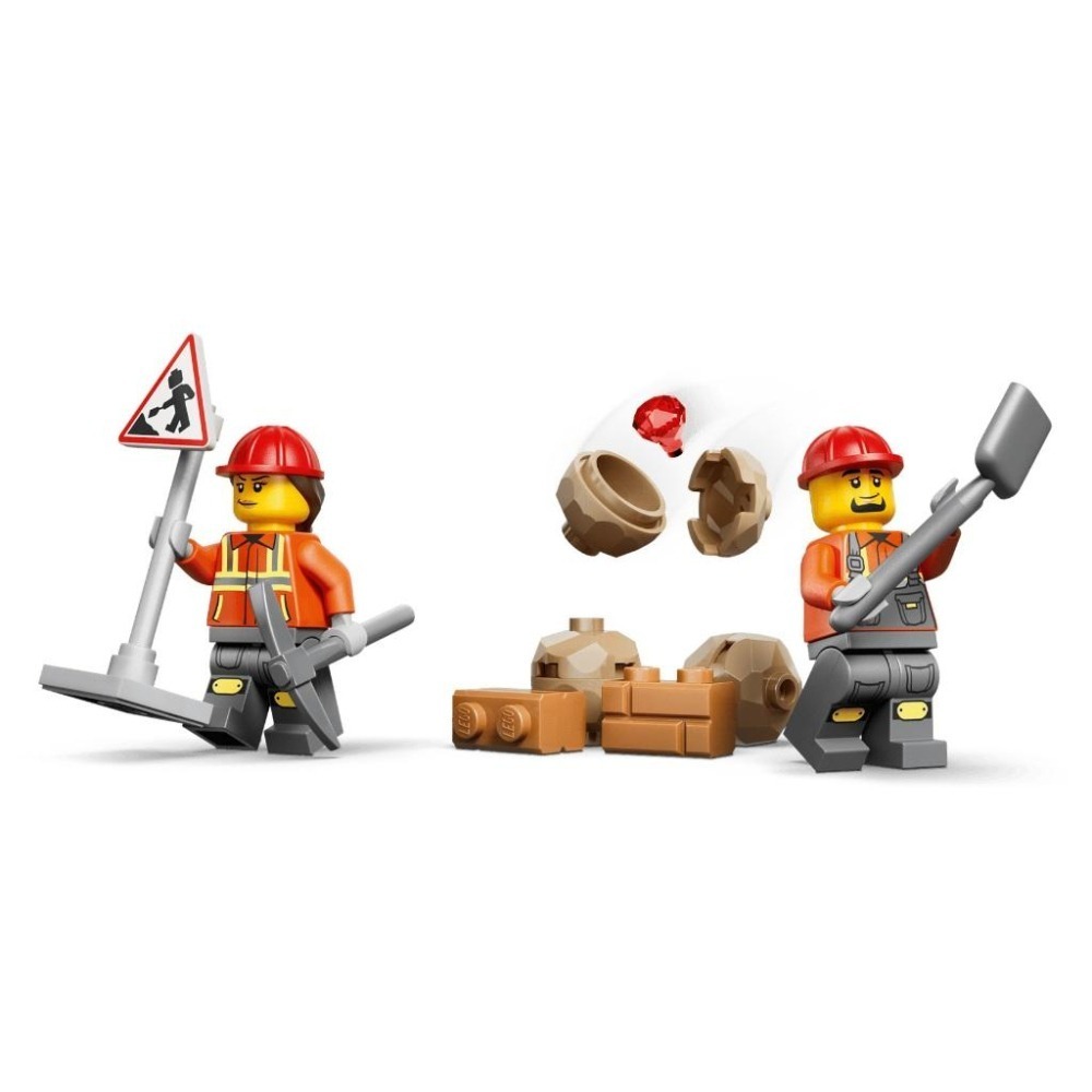［想樂］全新 樂高 LEGO 60480 City 城市 黃色反鏟裝載機-細節圖8