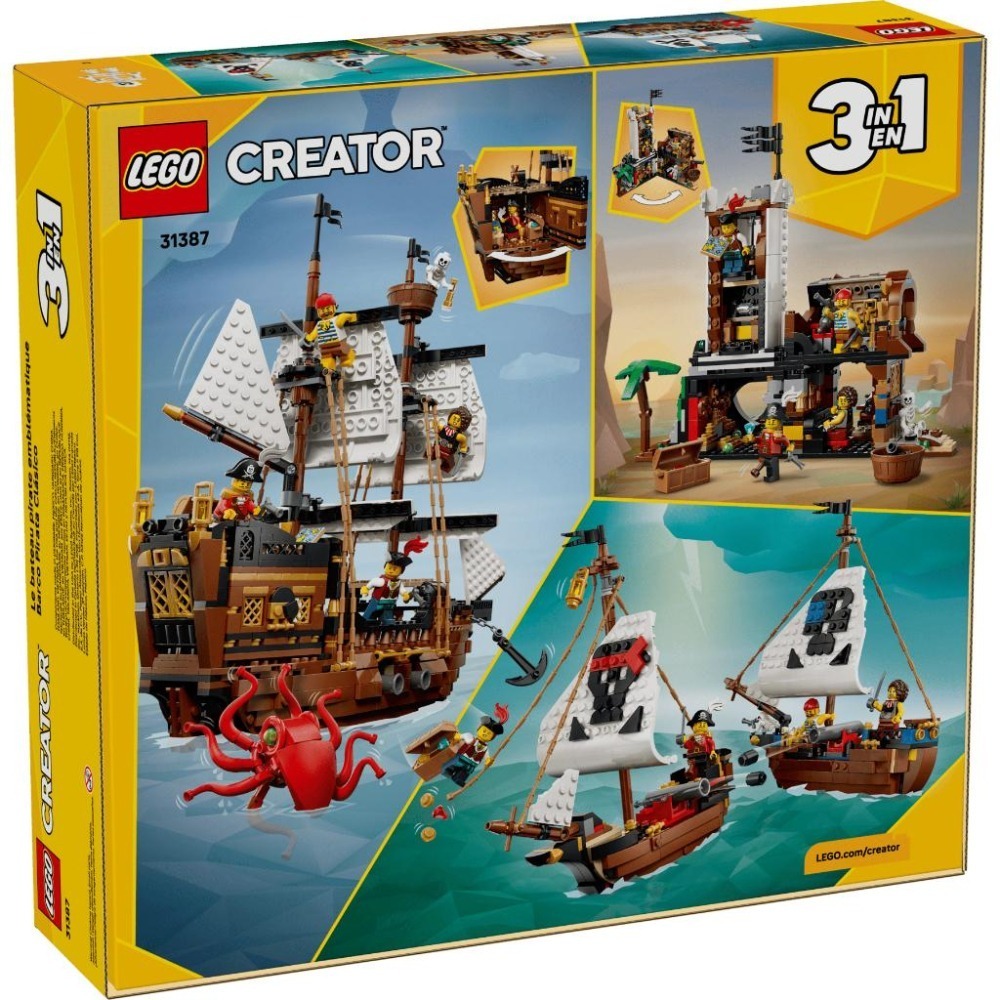 ［想樂］全新 樂高 LEGO 31387 Creator 三合一 經典海盜船-細節圖2