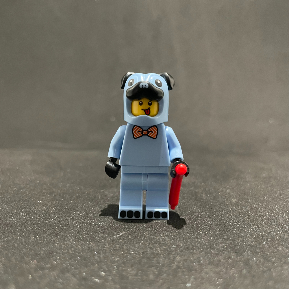 ［想樂］『人偶』全新 樂高 LEGO HOL245 藍狗人 小狗人 Pug Costume Guy-細節圖2