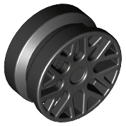 ［想樂］『零件』 全新 樂高 LEGO 輪框 93595 黑色 (一包四入) Wheel 11mm D. x 6mm-細節圖2