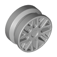 ［想樂］『零件』 全新 樂高 LEGO 輪框 93595 淺灰色 (一包四入) Wheel 11mm D. x 6mm-細節圖2