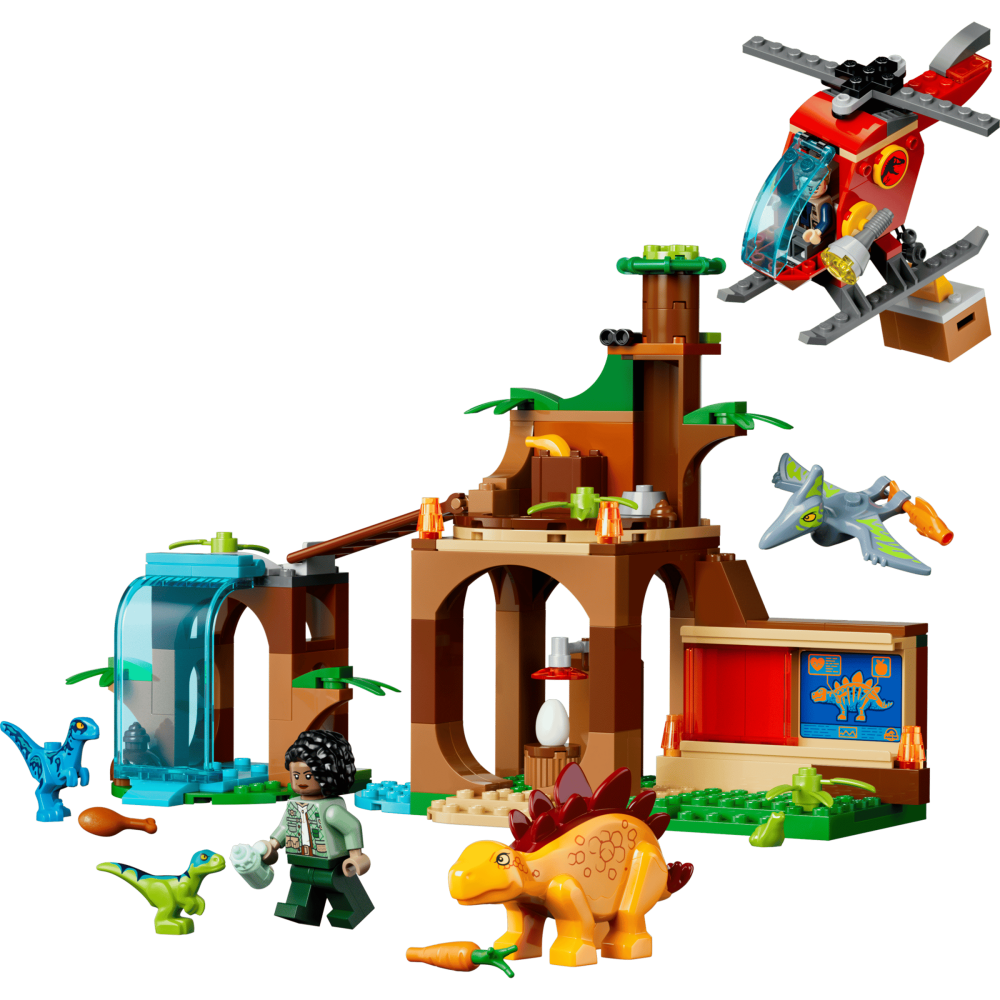 ［想樂］全新 樂高 LEGO 77981 侏儸紀世界 迅猛龍、劍龍和無齒翼龍救援-細節圖3