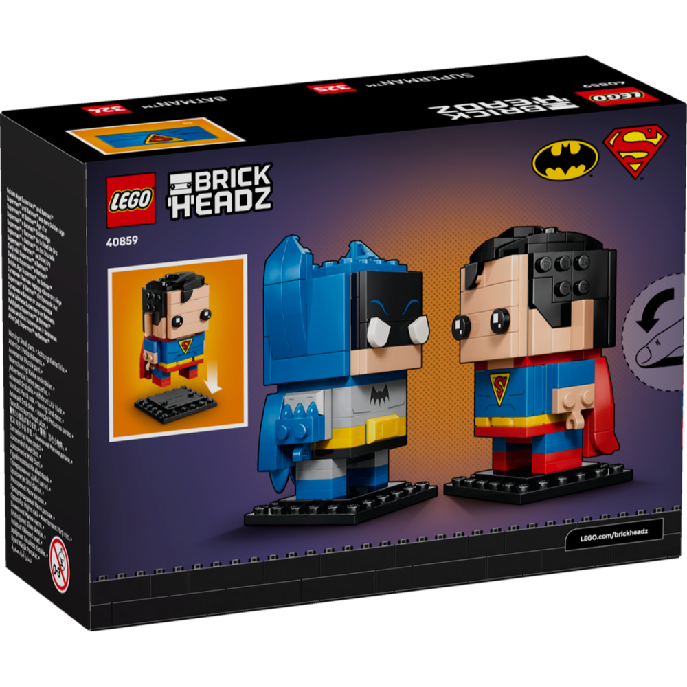 ［想樂］全新 樂高 LEGO 40859 Brickheadz 黃金時代超人和蝙蝠俠-細節圖2