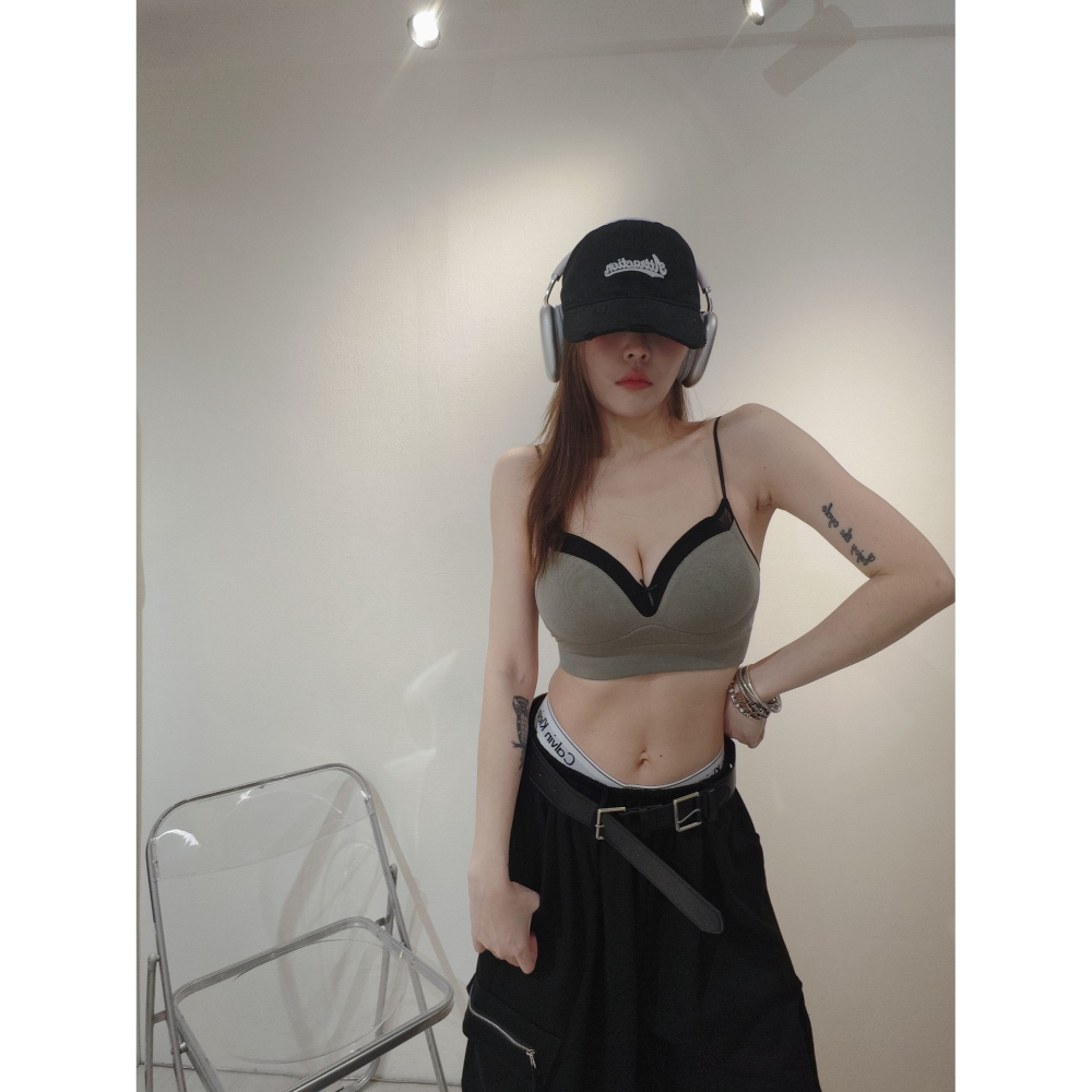 預購= Ki.studio 實拍｜769 內搭 小狐狸罩杯 背心 均碼彈力 不挑胸圍 肩帶可調整 透氣孔洞罩杯 8色-細節圖4