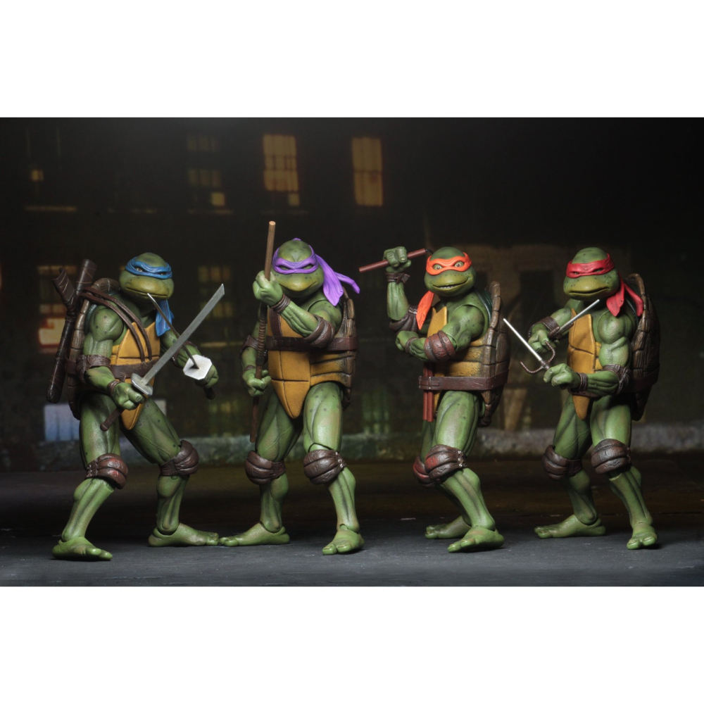 NECA Teenage Mutant Ninja Turtles TMNT 忍者龜 1990 電影版 一套四隻-細節圖2