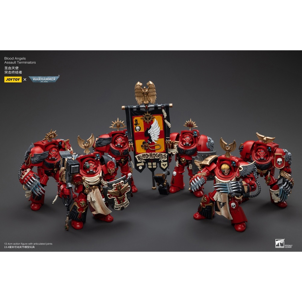 暗源Joy Toy 1/18 戰鎚40K 聖血天使 突擊終結者 軍士桑托洛 Sergeant Santoro-細節圖6