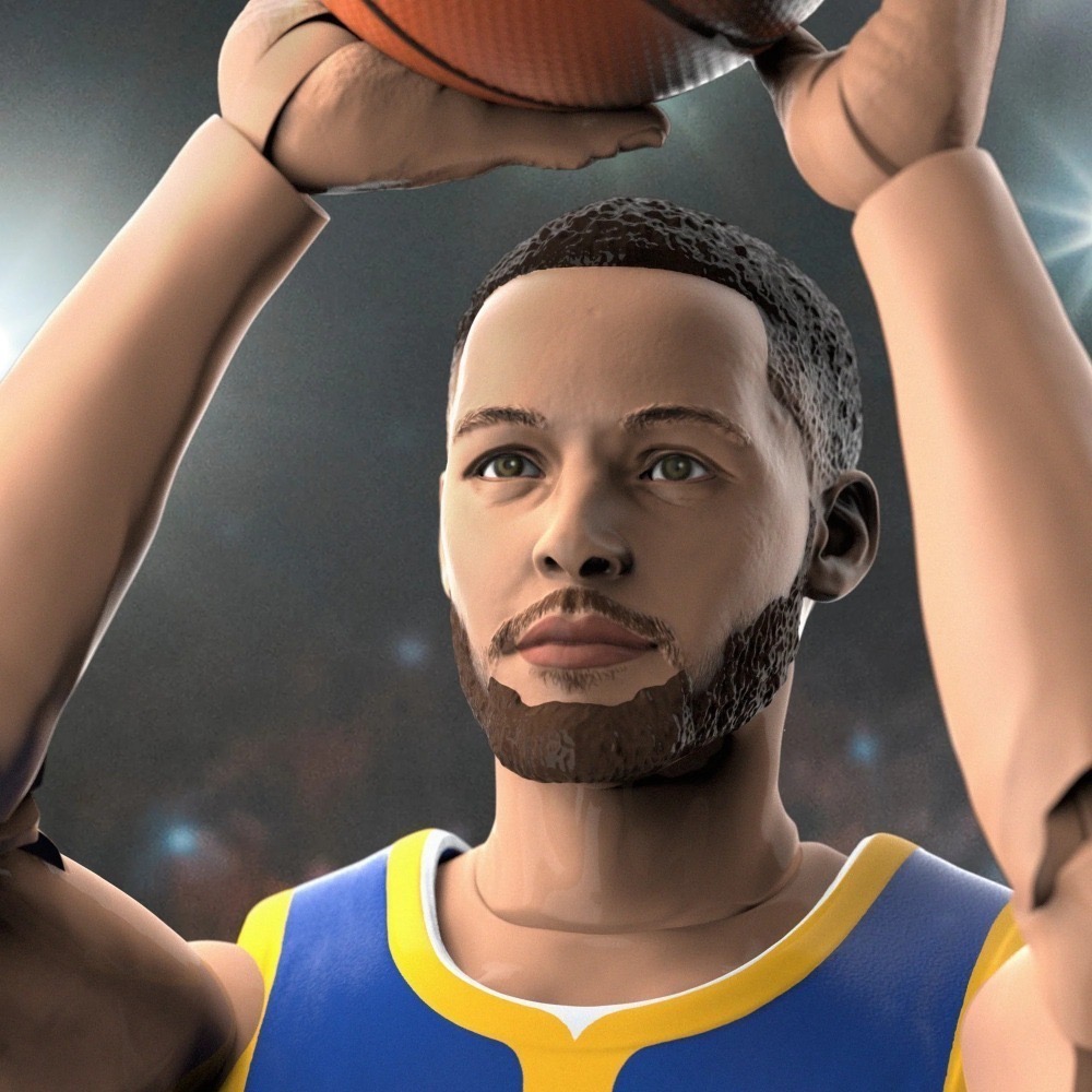 NBA 6吋 Starting Lineup Stephen Curry-細節圖4