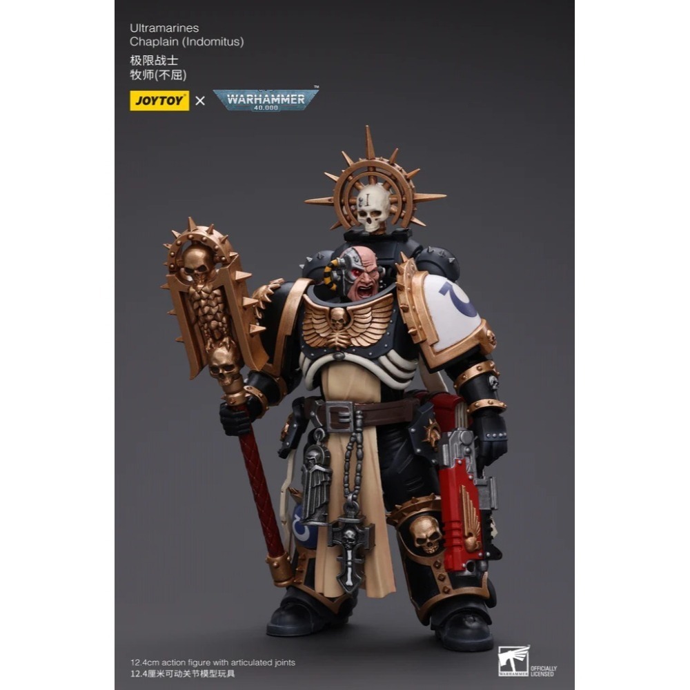 暗源Joy Toy 1/18 戰錘40K 極限戰士 牧師（不屈）Chaplain (Indomitus)-細節圖2