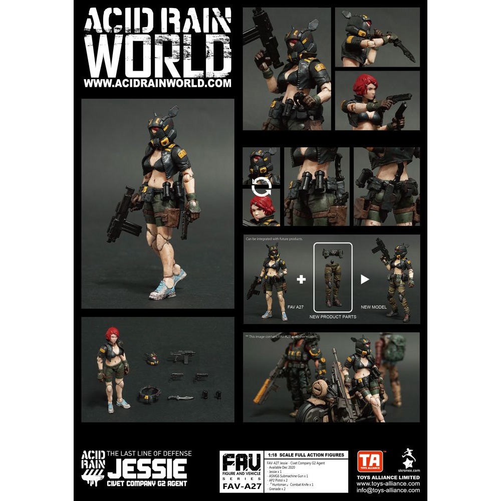 酸雨戰爭 Acid Rain World 3.75吋 FAV-A27 潔茜 麝貓G2特工 Jessie-細節圖8