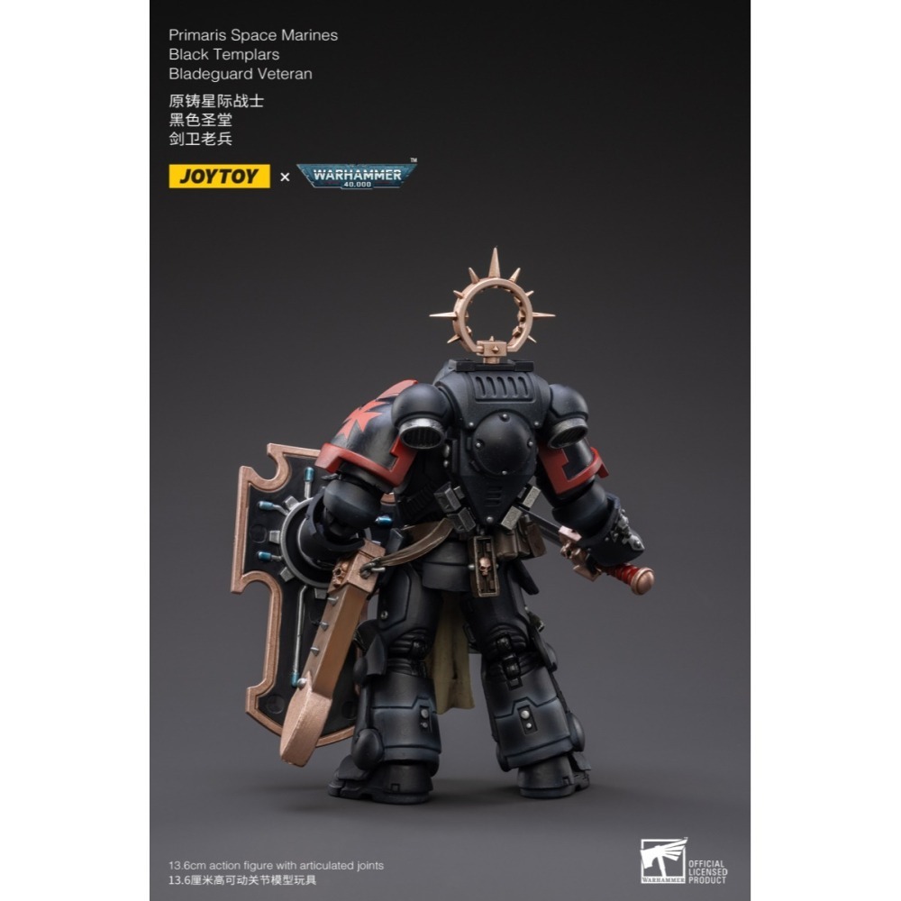 暗源Joy Toy1/18戰錘40K 黑色聖堂 劍衛老兵1.0-細節圖5